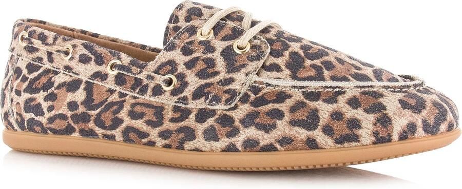 DWRS LABEL DWRS Latty leopard mocassins cognac Suede Dames - Foto 6