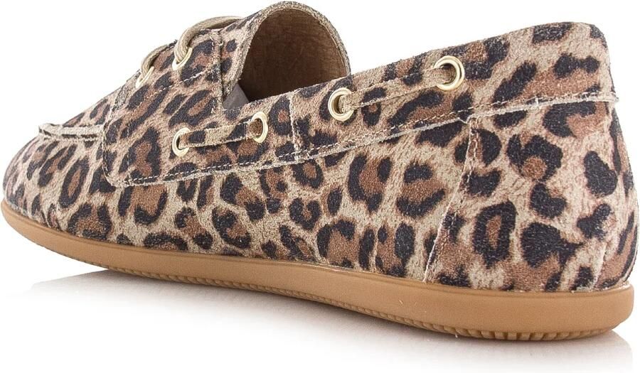 DWRS LABEL DWRS Latty leopard mocassins cognac Suede Dames - Foto 5