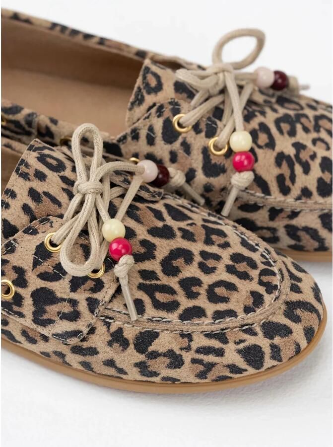DWRS LABEL DWRS Latty leopard mocassins cognac Suede Dames - Foto 2