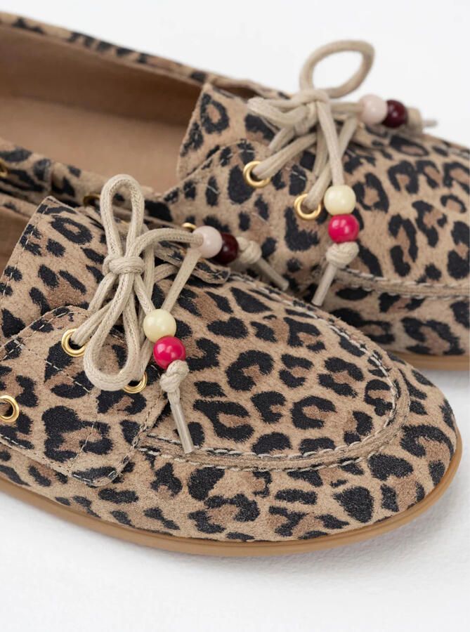 DWRS LABEL DWRS Latty leopard mocassins cognac Suede Dames - Foto 3