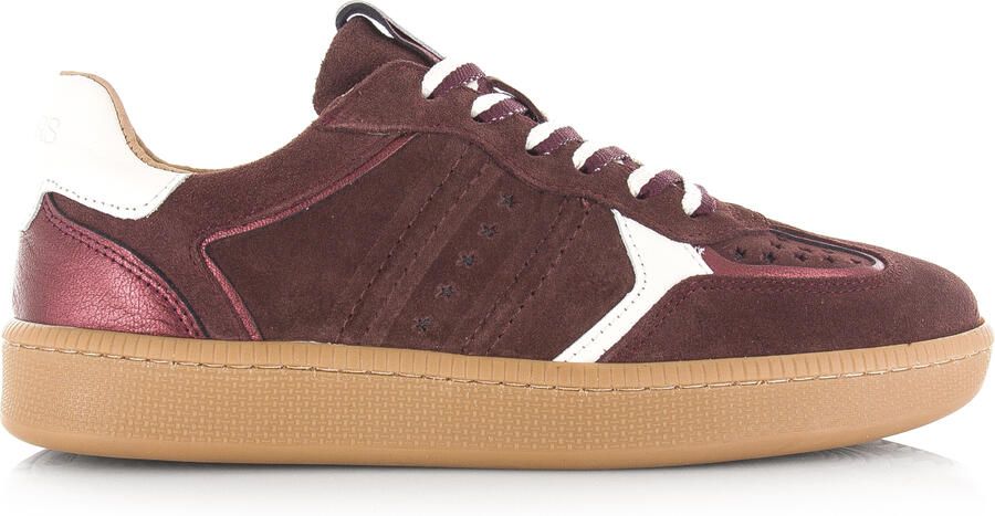 DWRS LABEL DWRS Mirabel bordeaux sneakers Suede Dames - Foto 6