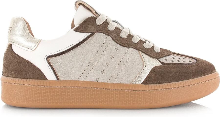 DWRS LABEL DWRS Mirabel dark brown off white Suede Dames