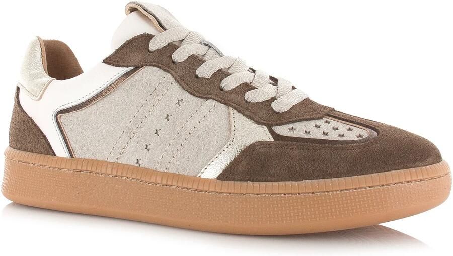 DWRS LABEL DWRS Mirabel dark brown off white Suede Dames - Foto 4