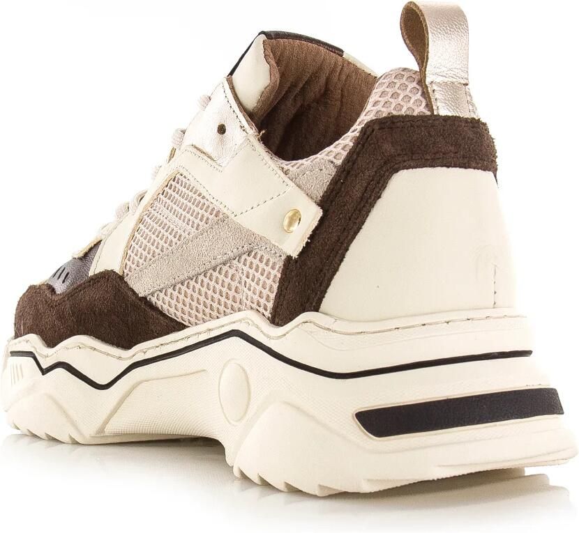 DWRS LABEL DWRS PLUTO off white dark brown Leer Dames - Foto 4