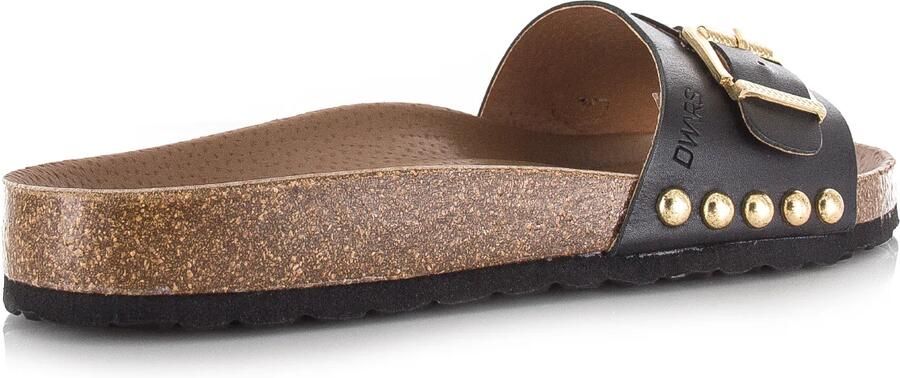 DWRS LABEL Java black slippers met gesp Leer Dames - Foto 5