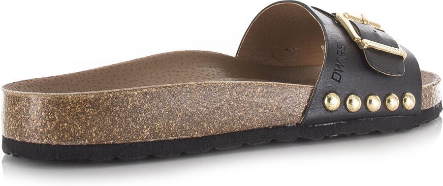 DWRS LABEL Java black slippers met gesp Leer Dames - Foto 5