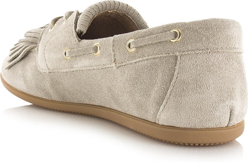 DWRS LABEL Latty fringes beige Suede Dames - Foto 3