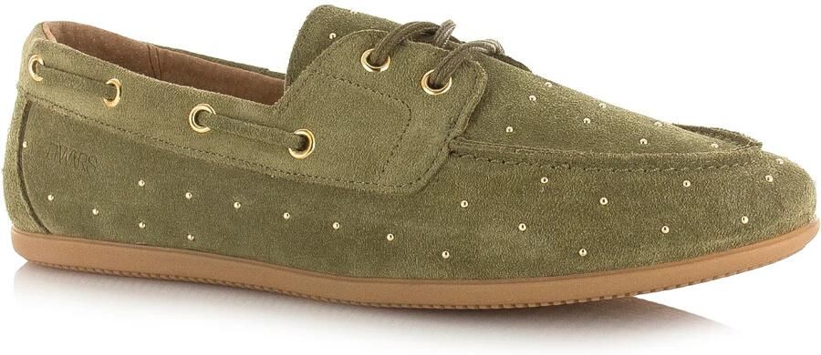 DWRS LABEL Latty small studs olive Suede Dames - Foto 2