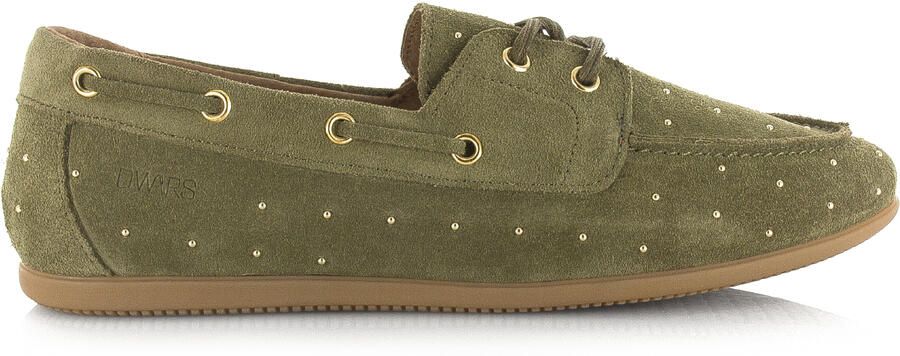 DWRS LABEL Latty small studs olive Suede Dames