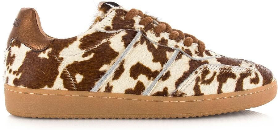 DWRS LABEL POONA cow hair on cognac wit Leer Dames - Foto 2