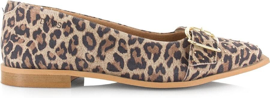 DWRS LABEL Port Vila leopard loafers Leer Dames