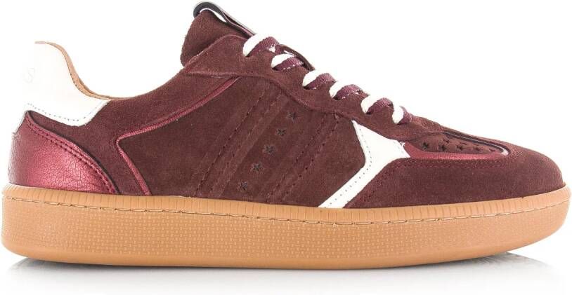 DWRS LABEL DWRS Mirabel bordeaux sneakers Suede Dames - Foto 7