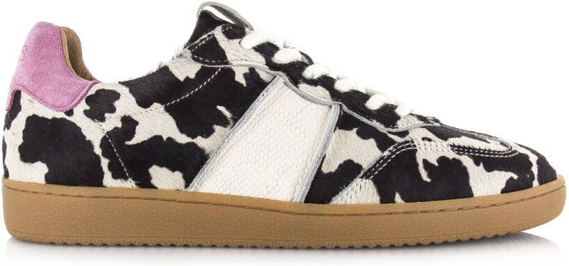 DWRS LABEL DWRS POONA cow hair on off white pink Leer Dames