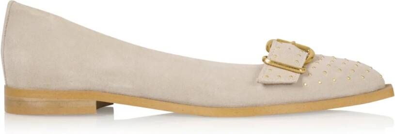 DWRS LABEL DWRS PORT VILA beige loafers dames Suede Dames