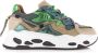 DWRS The label BLACK FRIDAY DEAL Dames Sneakers Taupe Nude Groen Stof Leer - Thumbnail 2