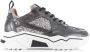 DWRS LABEL Pluto Glitter Dark Silver Zilver Leer Lage sneakers Dames - Thumbnail 2