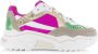 Dwrs Dames Sneakers Pluto White pink green Multi - Thumbnail 3