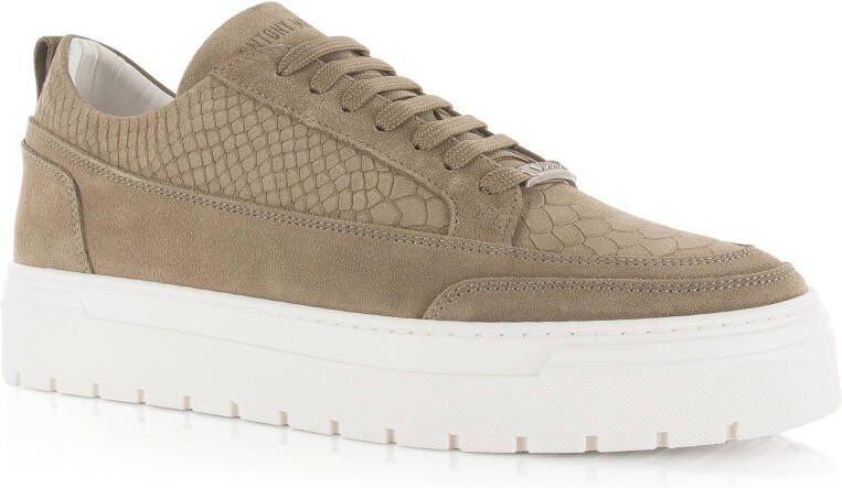 Antony Morato Flint Animal Beige Suede Lage sneakers Heren