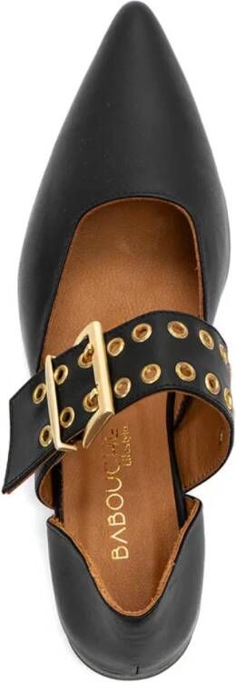 Babouche Binny ballerina zwart Leer Dames