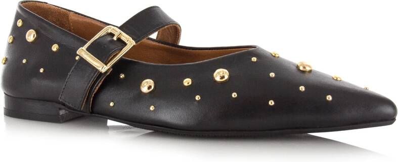 Babouche Celina ballerina&apos;s zwart Leer Dames