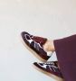 Babouche Ira sneakers bordo wit Leer Dames - Thumbnail 4