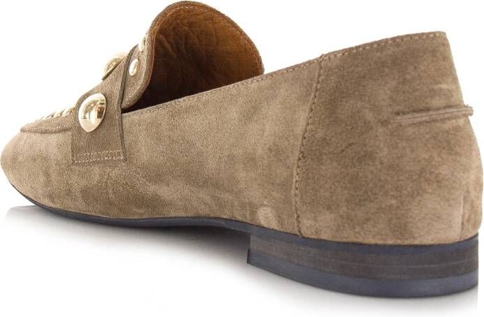 Babouche Kick suède loafers kum Beige Suede Loafers Dames