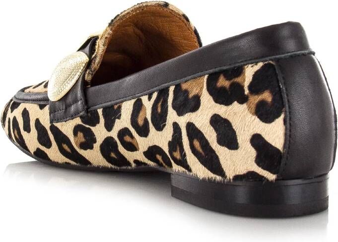 Babouche Lulu panterprint loafers Leer Dames