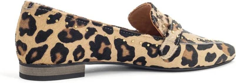 Babouche Luna panterprint loafers Leer Dames