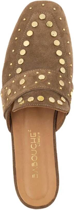 Babouche Nance open muiltjes met studs Suede Dames