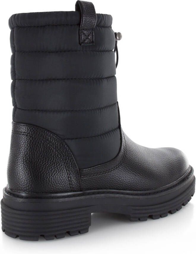 Bullboxer winterboot 171503F6S Zwart Leerlook Enkelboots Dames