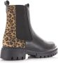 Bullboxer chelsea boot met panterprint Zwart Leer Chelsea boots Dames - Thumbnail 3