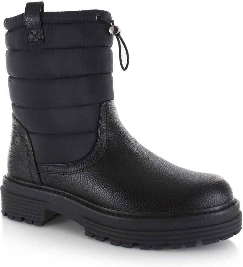 Bullboxer winterboot 171503F6S Zwart Leerlook Enkelboots Dames