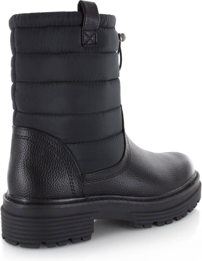 Bullboxer winterboot 171503F6S Zwart Leerlook Enkelboots Dames