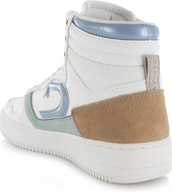 Cruyff Campo High Lux Wit Leer Hoge sneakers Dames