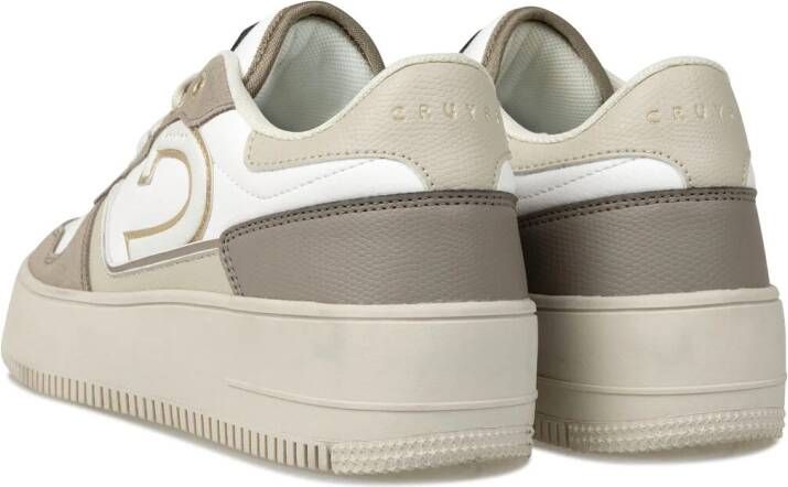 Cruyff Campo Low Tall taupe sneakers Leerlook Dames