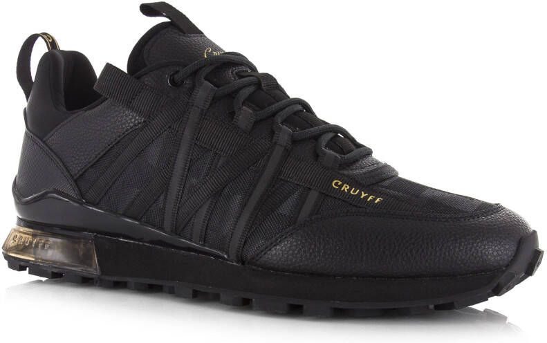 Cruyff Fearia | black gold Zwart Leer Lage sneakers Heren