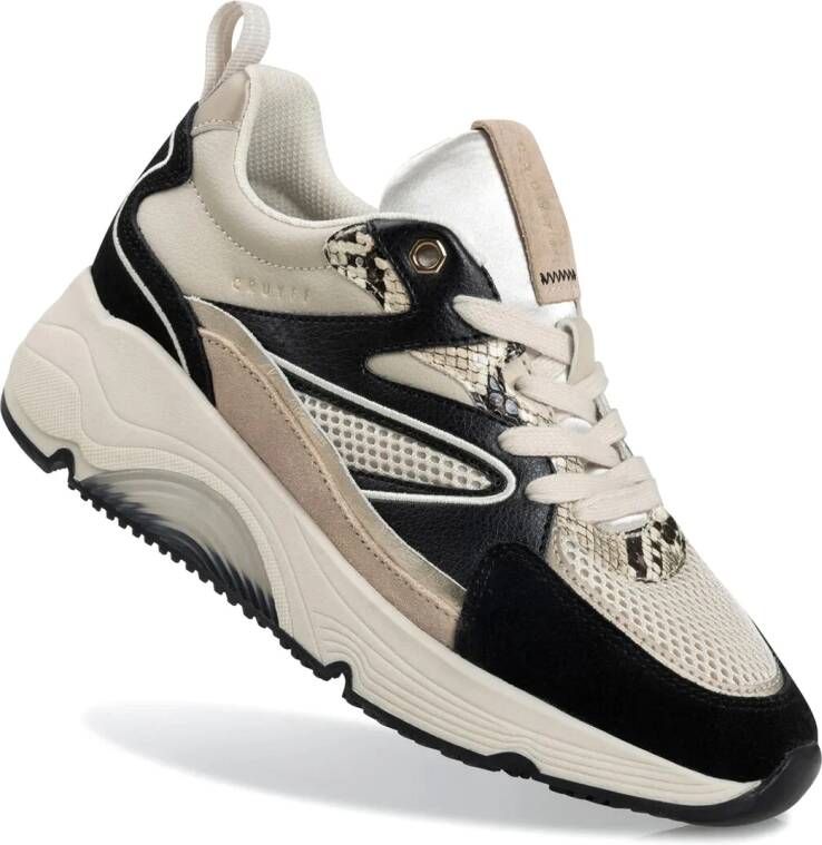 Cruyff Madina sneakers zwart Leerlook Dames