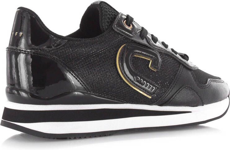 Cruyff Parkrunner Lux Black Gold Zwart Leer Lage sneakers Dames