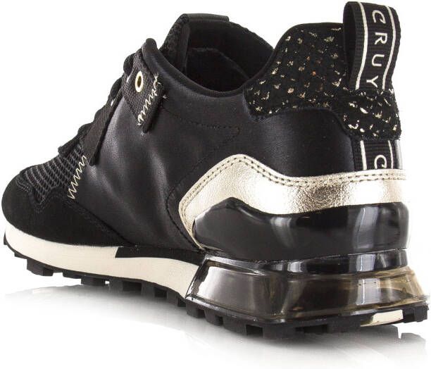 Cruyff Superbia Hex-Tech black gold Zwart Suede Lage sneakers Dames