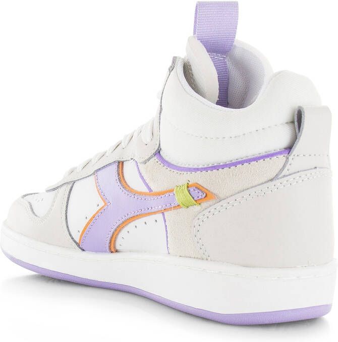 Diadora Magic Basket Mid Demi Label Wn Wit Leer Hoge sneakers Dames