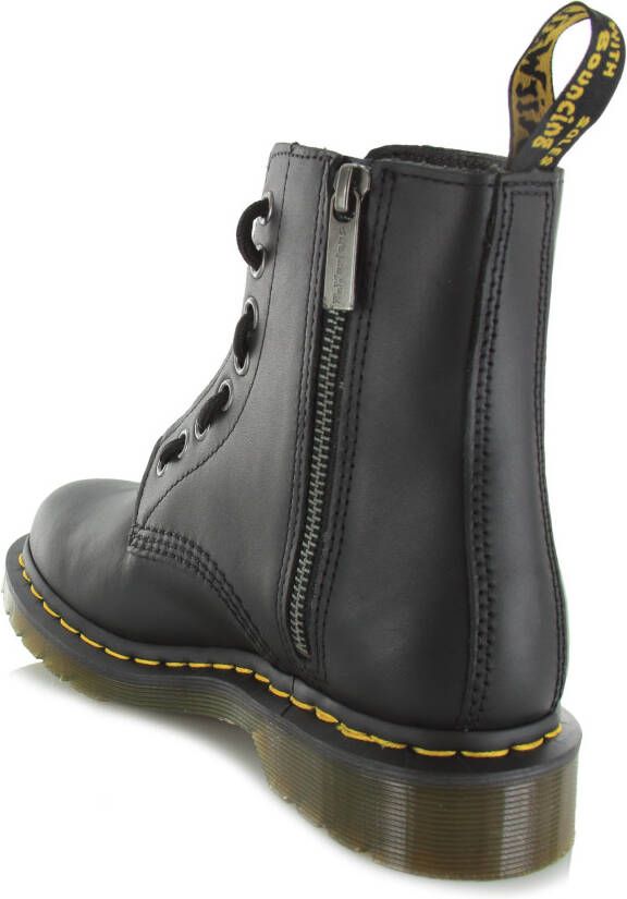 Dr martens Dr. Martens 1460 Pascal Front Zip Zwart Leer Veterboots Dames