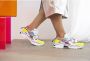 DWRS LABEL DWRS Jupiter tweed Pink Yello Roze Leer Lage sneakers Dames - Thumbnail 15