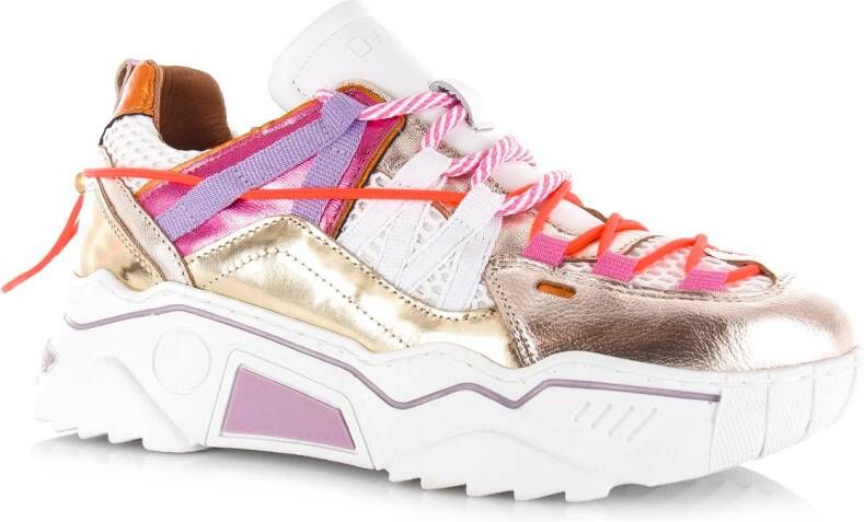 DWRS LABEL DWRS ORION metallic sneakers roze wit Mesh Dames