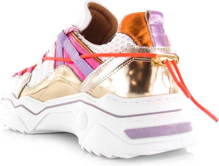 DWRS LABEL DWRS ORION metallic sneakers roze wit Mesh Dames