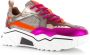 DWRS LABEL DWRS Pluto Steel Fuchsia Roze Leer Lage sneakers Dames - Thumbnail 12