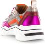 DWRS LABEL DWRS Pluto Steel Fuchsia Roze Leer Lage sneakers Dames - Thumbnail 13