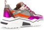 DWRS LABEL DWRS Pluto Steel Fuchsia Roze Leer Lage sneakers Dames - Thumbnail 14