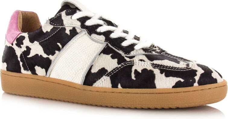 DWRS LABEL DWRS POONA cow hair on off white pink Leer Dames
