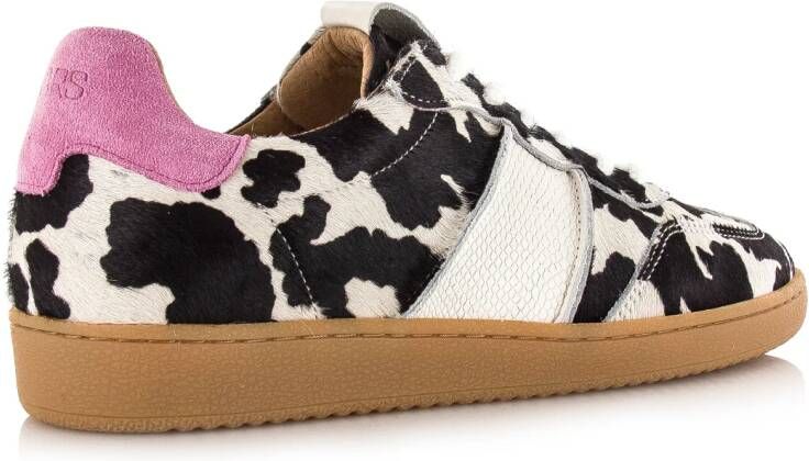 DWRS LABEL DWRS POONA cow hair on off white pink Leer Dames