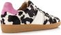 DWRS Poona leren sneakers met ponyhair en koeienprint zwart wit - Thumbnail 8